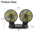 thumbnail image 4 of Car Usb Double Head Fan Car Supplies 360 Degree Circular 12v/24v, 4 of 5