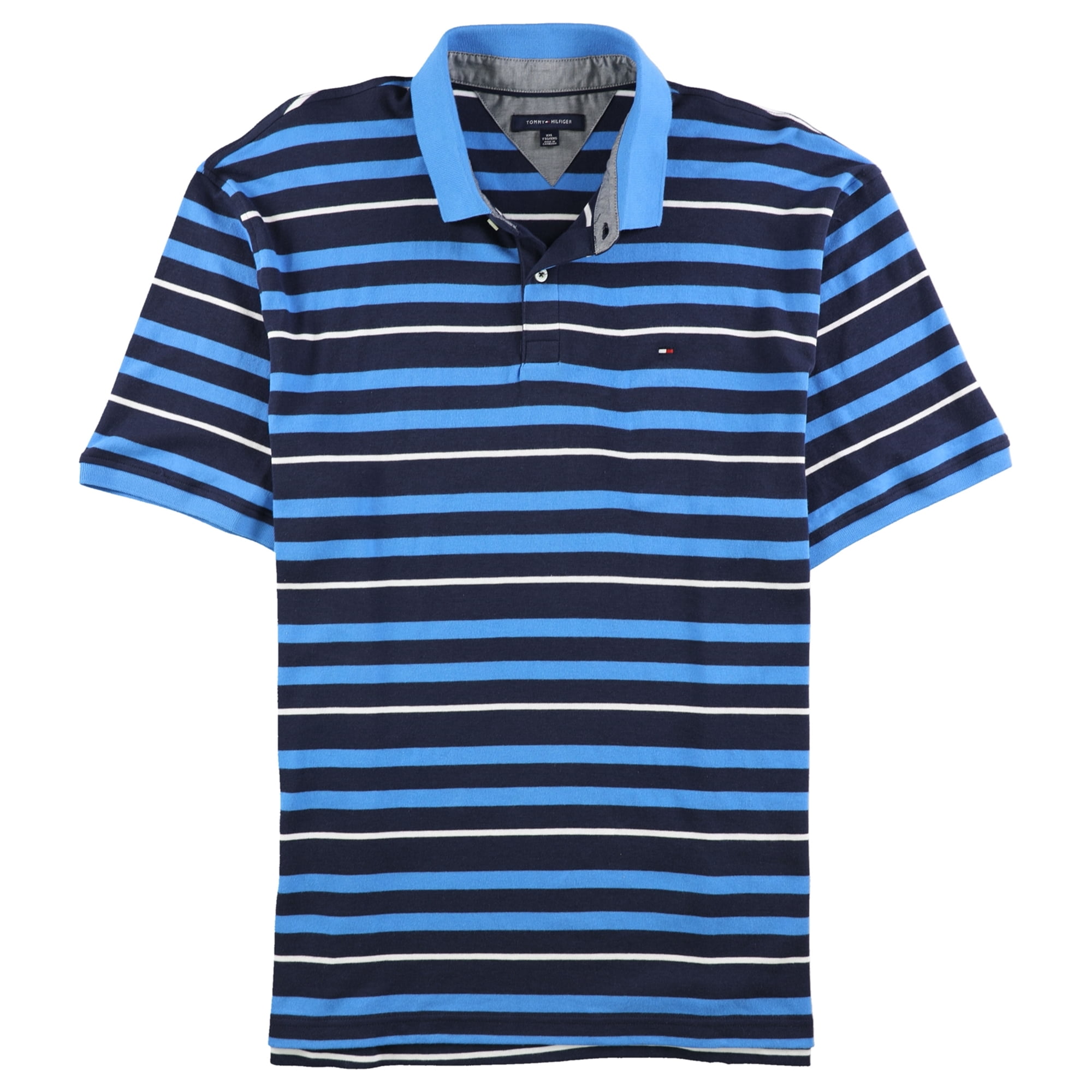 Tommy Hilfiger Mens Striped Rugby Polo Shirt, Blue, XX-Large - Walmart.com