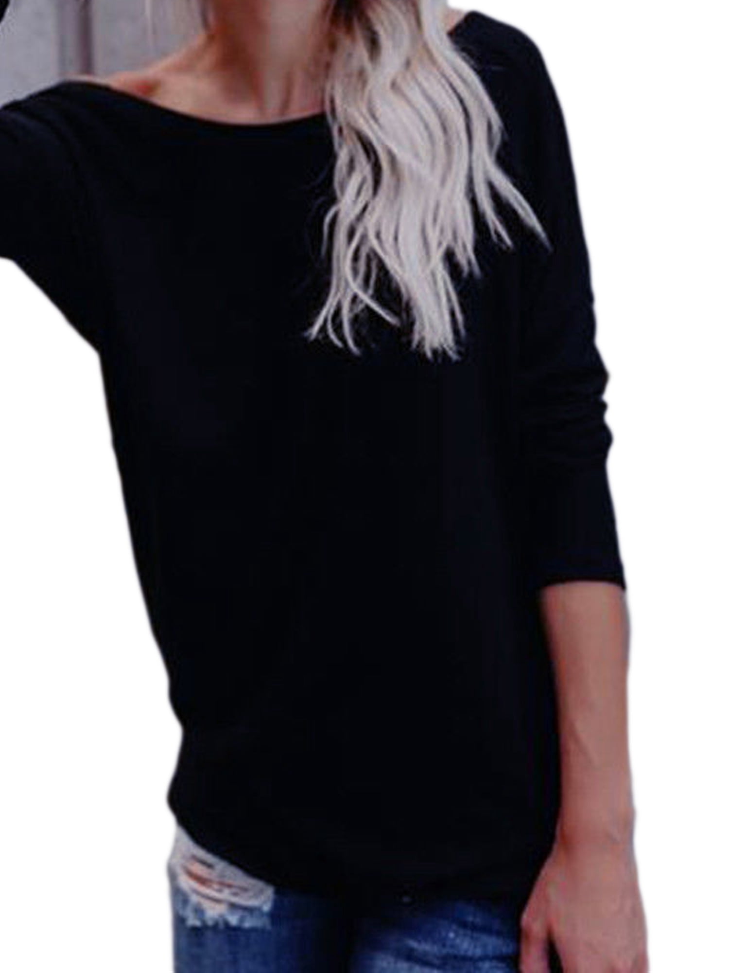 One Opening Women Blouses V Open Back 