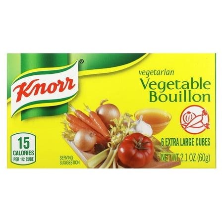 Knorr, Vegetarian Vegetable Bouillon, 6 Extra Large Cubes, 2.1 oz (60 g) Pack of 2