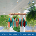 thumbnail image 4 of Blue Handworks Wind Chimes Coral and Teal Glass Wind Chime Garden Decor, 4 of 8