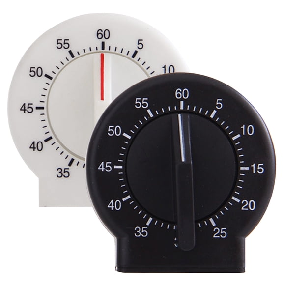 harmtty No Battery Required Timer Loud Sound Plastic Wide Usage 60 Minutes Cooking Timer Kitchen Supplies,White