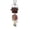 FN10025, variant on Block Robot Pendant Necklace Adjustable Length Punk Neckchain Stylish Leather Cord Accessory Fade Resistant Chokers