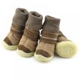 thumbnail image 4 of OUSITAID 4Pcs Dog Shoes for Medium Small ​Dogs Winter Snow Dog Booties with Adjustable Straps Rugged Anti-Slip Sole Paw - Pet Dog Boots, 4 of 8