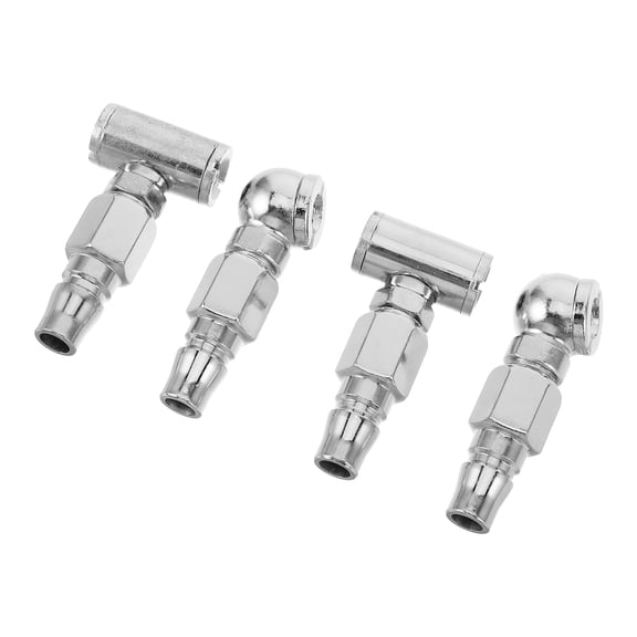 ETEREAUTY 4-Pack Portable Plated Tire Air Chuck with Dual for Motorcycle and Tire Inflation
