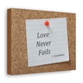 thumbnail image 7 of Scripture Walls Love Never Fails Pin 1 Corinthians Bible Verse Canvas Christian Wall Art Ready to Hang Unframed, 7 of 7