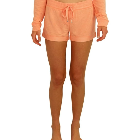 P.J. Salvage Womens Heathered Pajama Shorts, Pink, Medium