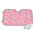 thumbnail image 2 of Lsque Pink Donut Car Windshield Sun Shade | Accordion Folding Style Auto Shade for Car Truck SUV Van | Blocks UV Rays Sun Visor Protector | Small, 2 of 7