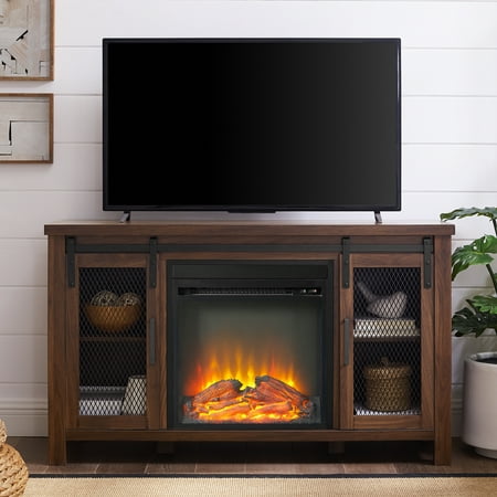Manor Park Rustic Farmhouse Fireplace TV stand with ...