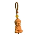 thumbnail image 3 of GROWTH TANK Mini Wood Buddha Key Chain Pendant Accessory Feng Shui Sculpture Craft Colored Rope, 3 of 9