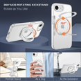 thumbnail image 5 of KOMI [360° Rotatable Stand Magnetic Ring for iPhone 16e Case[Compatible with MagSafe][ Ultra-Clear Back] Military Drop Protection, Secure Grip, TPU Bumper Slim Cover with Kickstand- Clear, 5 of 8
