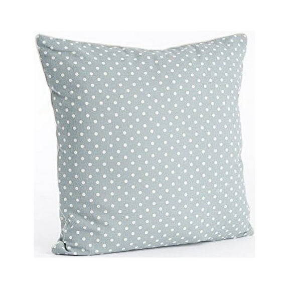Ellie Classic Dotted Design Linen Blend Down Filled Decorative Throw Pillow (blue-grey)
