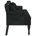 thumbnail image 2 of vidaXL Bench with Cushions Black 120.5x65x75 cm Velvet, 2 of 5