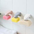 thumbnail image 5 of Caja de jabón blanca, ventosa, drenaje montado en la pared, sin perforaciones, jabonera combinada, imán de baño, absorbente de jabón, jabonera de baño, 5 of 5