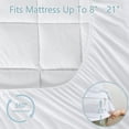 thumbnail image 5 of HIG Breathable Cotton Mattress Pad Queen Size, Soft Fitted Mattress Cover Protector with 8-21" Deep Pocket, Thick Quilted Pillow Top Mattress Topper for Back Pain, White, 60x80 Inches, 5 of 6