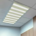 thumbnail image 2 of 3 Pack Sage Green White Striped Fluorescent Light Covers for Ceiling Lights Gradient Geometric Magnetic Ceiling Light Covers Overhead Light Filters for Office Classroom Home, 2 of 9