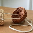 thumbnail image 4 of Bolso de ratán elegante para mujer, bolso de cubo informal de paja, escapada de Zulema Bolso de hombro tejido a mano, 4 of 8