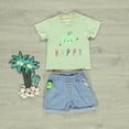 thumbnail image 3 of Joyful Apple 2-Piece Tee & Denim Shorts Set, 3 of 5