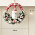 thumbnail image 2 of Decoración navideña, círculo de ratán con muñeca de tela, accesorios de decoración navideña hechos a mano, colgante de pared, 2 of 5