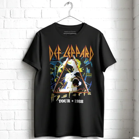 Def Leppard Hysteria Tour 88 Men's T Shirt ()