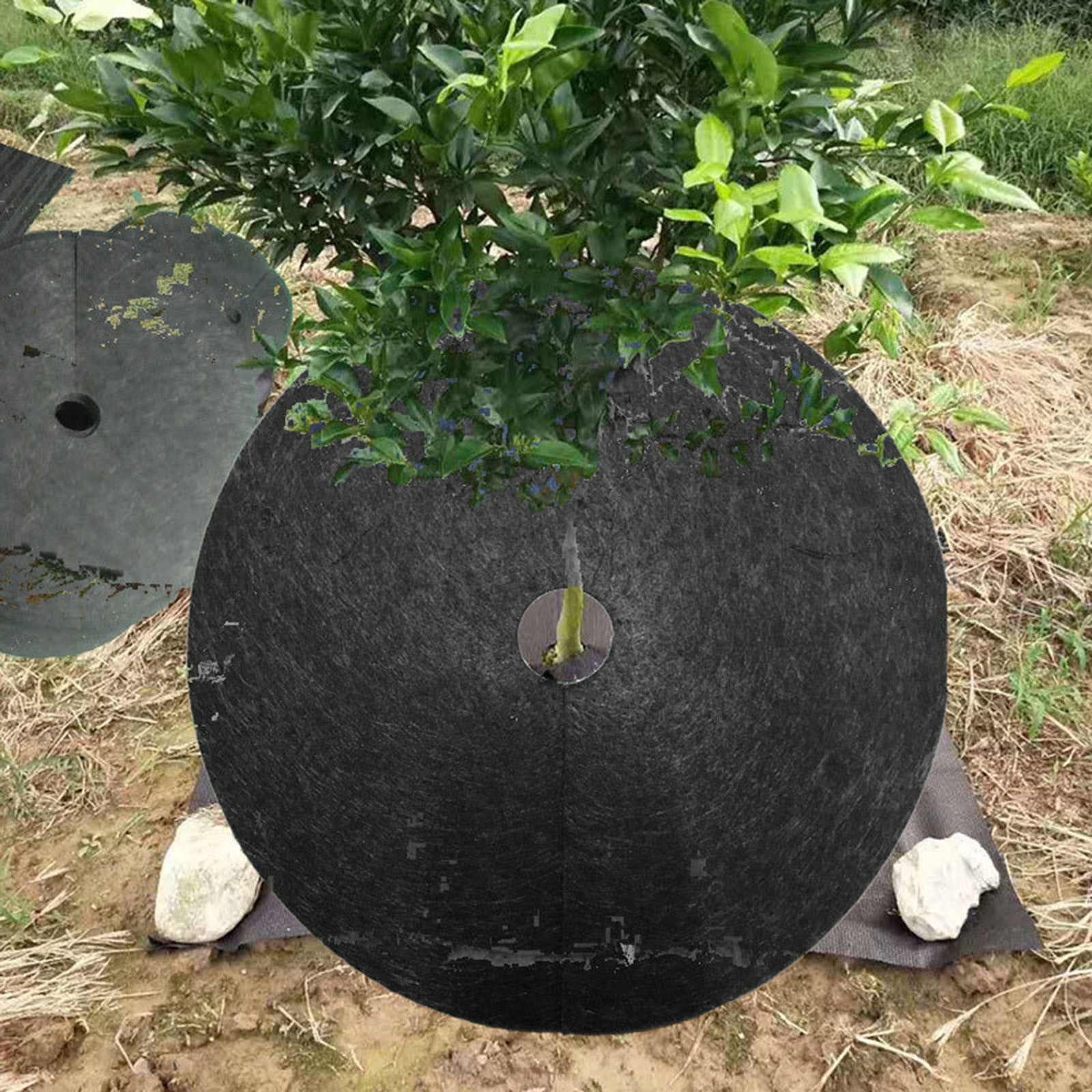 10Pcs 20.4inch Non-Woven Tree Mulch Ring,Round Tree Protector Mat for Weed Control,Ventilation and Moisturizing,Suitable for Horticultural Planting of Flowers and Plants,Vegetable