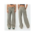 thumbnail image 2 of Michellecmm  Women’s Wide Leg Washed Jeans Fashion Low Rise Baggy Denim Pants, 2 of 8