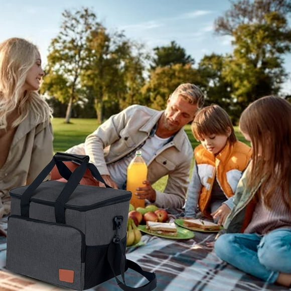 Bolsa de aislamiento de 27L, gran capacidad, impermeable, para picnic al aire libre, refrigerada, para acampar, bolsa de hielo aislante, aislamiento de tela Oxford.