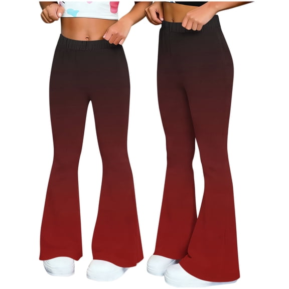 Cutuoiiu Womens Casual Gradient Color High Waist Flared Pants Loose Yoga Flare Trousers Gifts
