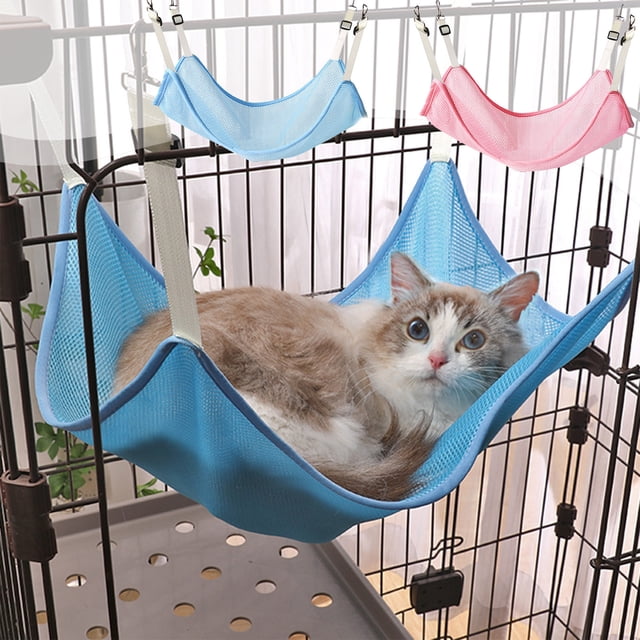 Xihbxyly Cama Colgante para Mascotas, Diseño Compacto, Gancho de Metal, Cómoda para Gatos y Mascotas Pequeñas, Multiusos para Jaulas o Sillas, Fácil de Limpiar, Tamaños: 38 X 35 Cm, 50 X 40 Cm, 60 X