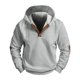 thumbnail image 5 of Ceisia Men's Regular-Fit Stand-Collar Half-Placket Cable-Knit Color-Blocked Sweatshirt Gift, 5 of 9