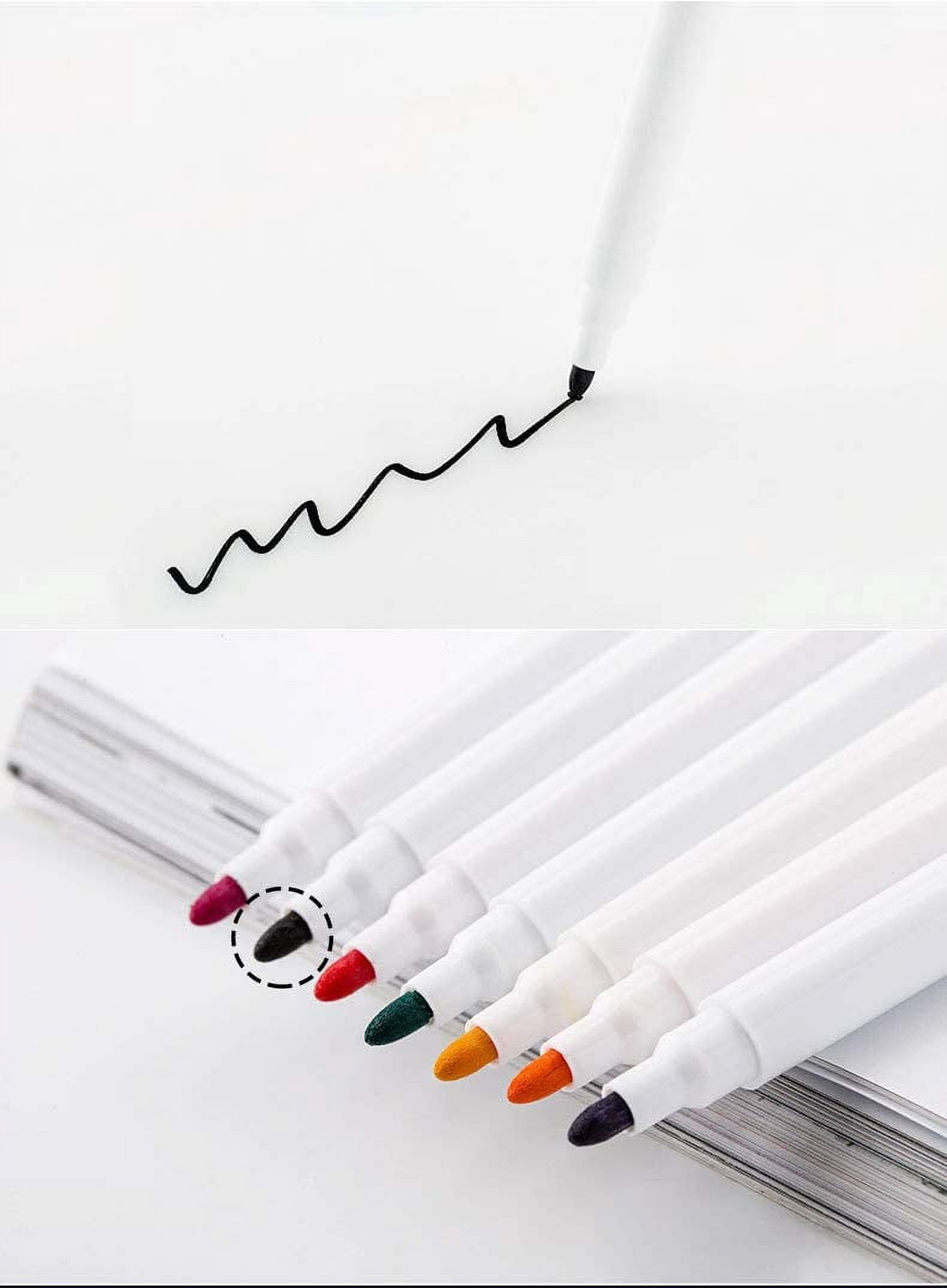 Ala Board Fine Tip White Dry Erase Markers (3 Pack) - Liquid Chalk Markers For Whiteboards & Non-Porous Surfaces