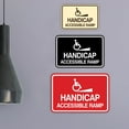 thumbnail image 6 of Signs ByLITA Classic Framed Handicap Accessible Ramp Durable ABS Plastic | Laser Engraved | Easy Installation | Elegant Design Sign (Black) - Large, 6 of 8