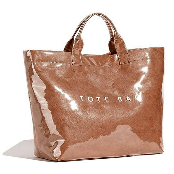 Bolso BBIQI para mujer, bolso grande de PVC con estampado de letras