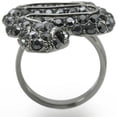thumbnail image 4 of Ruthenium Brass Ring with Top Grade Crystal in Jet for Women Style 0W282, 4 of 7