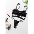 thumbnail image 4 of POGLIP Women's Black Lace Cage Garter Belt, 4 of 6
