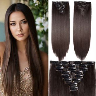 - 22” 16 Clips hair extension clip in 22 main image 2