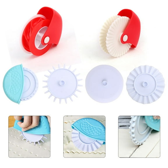 6 Pcs Pastry Wheel Decorator Cutter, Cookie Cutter Wheel Pizza Baking Beads Pie Crust Cutters, DIY Baking Cooking Tool
