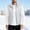 White, variant on Xdegoge Mens Quilted Jacket with Hood Long Sleeve Winter Puffer Outerwear Casual Outdoor Activities Fall Winter Warm Golf Coat