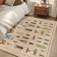 thumbnail image 5 of Animal Biographies Area Rug 4'x6', Retro Country Dragonfly Butterflies Brown Washable Non-Slip Rugs, Low Pile Large Carpet for Living Room Bedroom Dining Room Kitchen Office Indoor Mat, 5 of 9