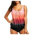 thumbnail image 1 of Maillots de Bain Deux Pièces pour Femmes, Femmes Grande Taille, Imprimé, Dos à Bretelles, Ensemble Tankini, Maillots de Bain Deux Pièces, Robe de Bain, 1 of 6
