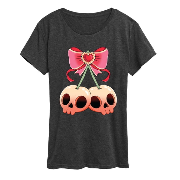 Instant Message - Skull Cherries - Women's Short Sleeve Graphic T-Shirt