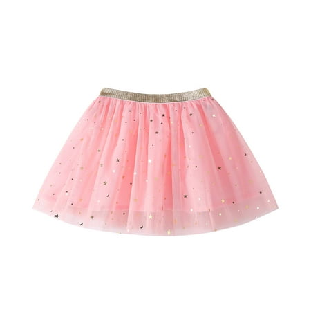

Utoimkio Toddler Baby Girls Layered Stars Sequins Tutu Skirt Princess Ballet Dance Dress