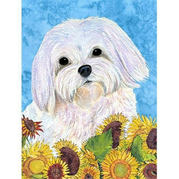 28 x 40 In. Maltese Flag Canvas, House Size