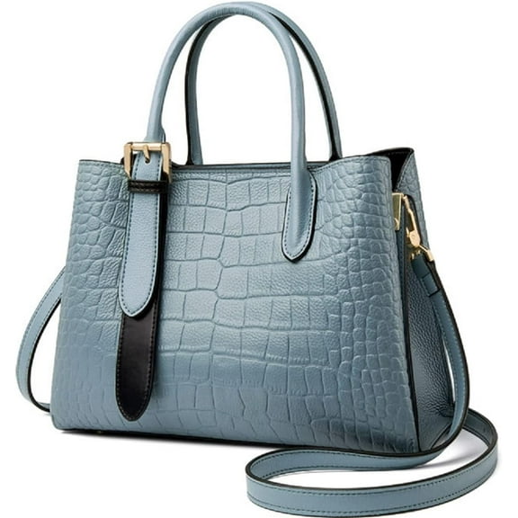JUYGO Hnadbags and Purses for Women Cowhide Shoulder Bag Crocodile Pattern Top-Handle Satchel Fashion Tote