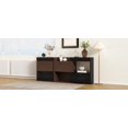 thumbnail image 6 of Euroco Set of 2, 32.5''-58.8''W Multifuctional Storage Cabinet, Buffet Sideboard with Drawer, Corner Cabinet for 44''H Window decor, Livingroom, Hallway, Entryway, Kitchen & Office - Black&Walnut, 6 of 8