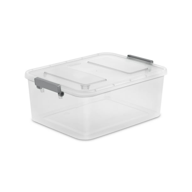 Sterilite Plastic 12.7 Qt. Modular Latch Box Titanium