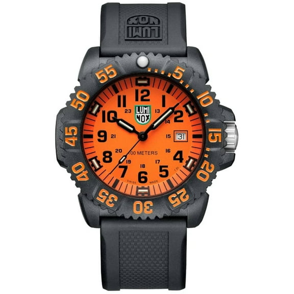 Luminox X2.2059.1 Men's G Sea Lion Orange Dial Black Strap Watch