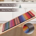 thumbnail image 5 of Striped Kitchen Rugs Set of 2, Cushioned Anti-Fatigue Kitchen Mats for Floor, Boho Rainbow Color Kitchen Mats, Non-Slip Waterproof Kitchen Floor Mat Washable for Kitchen, Home, Office, Laundry, 5 of 6