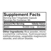 Portions Master Biotin Supplement - Hair, Skin, and Nails (10,000 Mcg)