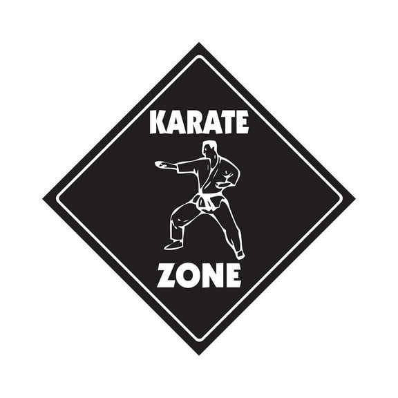 SignMission X-KARATE 12 x 12 in. Karate Crossing Zone Xing Sign
